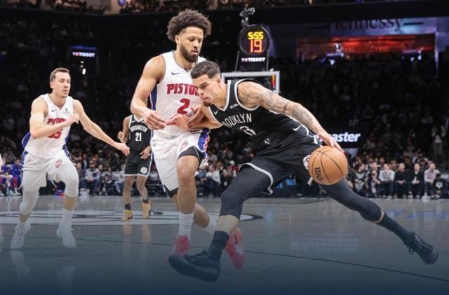 米兰体育-小波特19分1助 NBA常规赛篮网100-138活塞 杰伦-杜伦26分